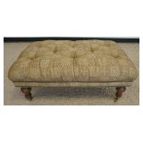 1222	LILLIAN AUGUST COLLECTION UPHOLSTERED OTTOMAN WITH TUFTED TOP, APPROXIMATELY 43 IN X 25 IN X 19