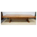 1226	SOLID CHERRY CUSTOM CONFERENCE BANQUET TABLE WITH TRESTLE BASE, APPROXIMATELY 138 IN X 52 IN X 