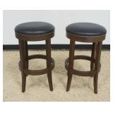 1230	PAIR OF POTTERY BARN BAR STOOLS, EACH APPROXIMATELY 16 IN X 27 IN H