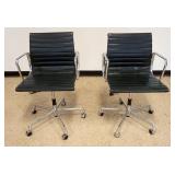 1244	EAMES ALUMINUM CHAIRS, ADJUSTABLE HEIGHT, EACH APPROXIMATELY 23 IN X 21 IN X 37 IN H