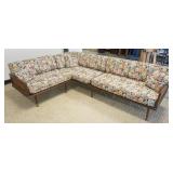 1253	MID CENTURY MODERN SECTIONAL SOFA WITH CANE SIDES, *MODERN FOAM FURNITURE, NEWARK, NJ*, APPROXI