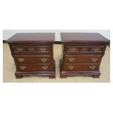 1261	PAIR OF STANLEY *AMERICAN HERITAGE COLLECTION* BED SIDE STANDS WITH PULL OUT SURFACES, EACH APP