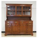 1270	VIRGINIA GALLERIES SOLID BLACK CHERRY 2 PIECE HUTCH WITH 4 DRAWERS AND 6 DOORS, APPROXIMATELY 6