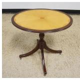 1277	MAHOGANY INLAID TOP STAND, APPROXIMATELY 24 IN X 18 IN X 23 IN H