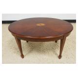 1278	OVAL OCCASIONAL TABLE WITH INLAID TOP, APPROXIMATELY 38 IN X 26 IN X 21 IN H