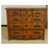 1288	CENTURY 6 DRAWER MARBLE TOP CHEST OF DRAWERS, APPROXIMATELY 54 IN X 21 IN X 45 IN H