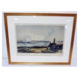 1003	FRAMED RPINT *NEW YORK* ENGRAVED BY HENRY PAPPRILL *TAKEN FROM THE NORTHWEST ANGLE OF FORT COLO