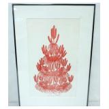 1018	JACQUES HNIZDOVSKY FRAMED AND MATTED ARTWORK, SIGNED AND NUMBERED 51/150, TITLED *YOUNG PINE*, 