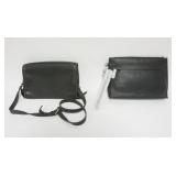 1141	2 COACH PURSES, BLACK LEATHER CLUTCH  NEW WITH TAGS AND BLACK LEATHER SHOULDER BACK USED WITH W
