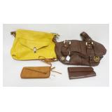 1144	MICHAEL KORS BAG WITH MATCHING WALLET, VALENTINA BAG INTERIOR RIPPED AT SEAM AND NEW WITH TAGS 