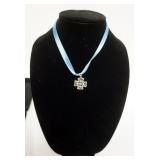 1168	14K GOLD LEON HALL RIBBON NECKLACE IN BOX, BOX AS FOUND