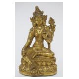 1003	GILT METAL FINISHED TIBET FIGURE, APPROXIMATELY 6 IN HIGH