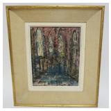 1089	G.H. NYLAND OIL PAINTING ON BOARD *LA SAINTE CHAPELLE-PARIS* 1958, APPROXIMATELY 14 IN X 16 IN 