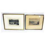 1108	FRAMED ENGRAVINGS, HARBOR & ARCHITECTUAL, LARGEST APPROXIMATELY 10 IN X 12 IN OVERALL