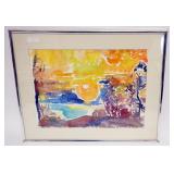 1113	ROSE LEYPOLD, 1909-2003, FRAMED WATERCOLOR, APPROXIMATELY 16 IN X 20 IN OVERALL