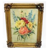 1120	OIL PAINTING ON CANVAS, STILL LIFE, ARTIST SIGNED, APPROXIMATELY 18 1/2 IN  X 14 1/2 IN OVERALL