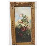 1132	LARGE OIL ON CANVAS, STILL LIFE, IN NEED OF RESTORATION, APPROXIMATELY 24 IN X 44 IN OVERALL