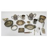 1156	GROUP OF ASSORTED SILVER PLATE ITEMS