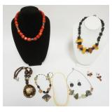 1169	ASSORTED WOMENS JEWELRY INCLUDING CORAL & STERLING SILVER NECKLACE & COSTUME JEWELRY