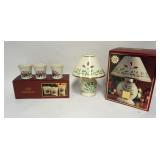 1178	LENOX CHRISTMAS DECORATIONS INCLUDING CANDLE LAMP AND VOTIVE HOLDERS