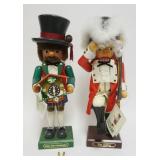 1182	2 LARGE NUT CRACKERS CHRISTIAN ULBRICHT, CLOCK MAKER AND TOY SOLDIER, EACH APPROXIMATELY 9 IN H