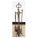 1190	ORNATE BRASS FIREPLACE TOOL SET, APPROXIMATELY 36 IN H