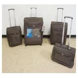 1190C	DELSEY PARIS 10.6 4 PIECE LUGGAGE TRAVEL SET, LARGEST APPROXIMATELY 20 IN X 33 IN X 11 IN