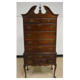 1201	PENNSYLVANIA HOUSE CHERRY HIGHBOY, 10 DRAWERS, APPROXIMATELY 34 IN X 17 IN X 76 IN HIGH