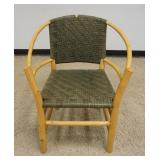 1205	OLD HICKORY ADIRONDAK BENTWOOD CHAIR W/RAW HIDE WOVEN SEAT & BACK, APPROXIMATELY 26 IN X 20 IN 
