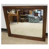 1227	HITCHCOCK STENCILED HANGING MIRROR, APPROXIMATELY 41 IN X 33 IN HIGH
