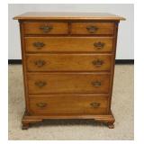 1232	STICKLEY CHERRY 6 DRAWER CHEST W/REEDED QUARTER COLUMN SIDES, APPROXIMATELY 38 IN X 22 IN X 45 