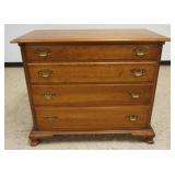 1233	STICKLEY CHERRY 4 DRAWER CHEST W/REEDED QUARTER COLUMN SIDES, APPROXIMATELY 44 IN X 22 IN X 38 