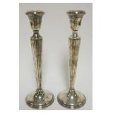 1011	STERLING SILVER WEIGHTED CANDLE STICKS, APPROXIMATELY 10 IN H