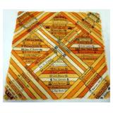 1054	ANTIQUE SILK CIGAR QUILT, APPROXIMATELY 21 IN X 23 IN, SOME WEAR