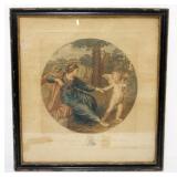 1071	FRAMED ANTIQUE ENGRAVING *CLYTIE*, APPROXIMATELY 27 IN X 28 IN OVERALL