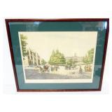 1102	SIDNEY K. LUCAS FRAMED AND MATTED PRINT, NEW YORK 1819 BORADWAY AND CITY HALL, APPROXIMATELY 28