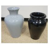 1117	2 POTTERY FLOOR VASES, LARGEST APPROXIMATELY 23 IN H