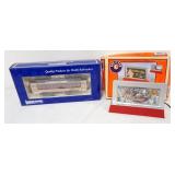 1180	LIONEL TRAINS CHRISTMAS OPERATING BILLBOARD AND INDUSTRIAL O GAUGE CHRISTMAS TROLLY
