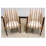 1213	BEAUTIFUL PAIR OF SOUTHWOOD REPRODUCTION UPHOLSTERED ARM CHAIRS, EACH APPROXIMATELY 25 IN X 23 IN X 37 IN H