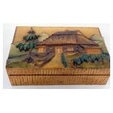 1010	GERMAN BLACK FOREST CARVED BOX WITH HINGED LID, APPROXIMATELY 11 IN X 7 IN X 3 IN H