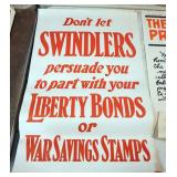 1023	ORIGINAL WWI POSTER, APPROXIMATELY 30 IN X 19 3/4 IN, WEAR ON EDGES