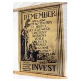 1028	ORIGINAL WWI POSTER, APPROXIMATELY 29 3/4 IN X 20 IN, WEAR ON EDGES