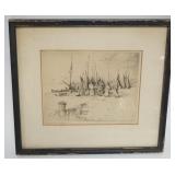 1034	HENRY JACKSON SIMPSON ARTIST SIGNED *LITTLE MARKET STONEHAVEN*, APPROXIMATELY 12 IN X 13 IN