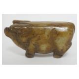 1079	CARVED STONE ASIAN PIG, APPROXIMATELY 3 IN X 1 IN X 2 1/2 IN H