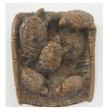 1080	CARVED ASIAN NETSUKE, IMAGES OF TURTLES, APPROXIMATELY 2 IN H