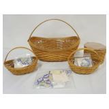 1082	ASSORTED LONGABERGER BASKETS INCLUDING LARGE 2006 CROCUS BASKET WITH PROTECTOR, 2 SMALL CROCUS 