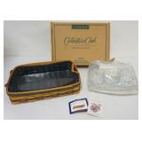 1087	ASSORTED LONGABERGER BASKETS INCLUDING 1996 J.W. SMALL SERVNG BASKET WITH LINER, PROTECTOR AND 