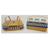 1095	ASSORTED LONGABERGER BASKETS INCLUDING 2005 BLUE RIBBON PIE BASKET WITH LINER, PROTECTOR AND LI