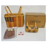 1096	ASSORTED LONGABERGER BASKETS INCLUDING 1998 COLLECTORS CLUB FLAG BASKET WITH PROTECTOR AND 1999