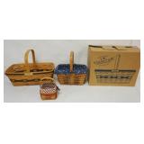 1097	ASSORTED LONGABERGER BASKETS INCLUDING 1993 J.W. ORIGINAL EASTER BASKET  WITH BOX, 1994 MED GAT